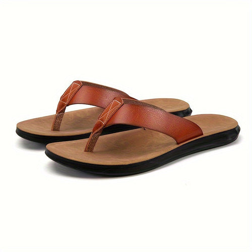 Kenike men's microfiber leather thong sandals colour options