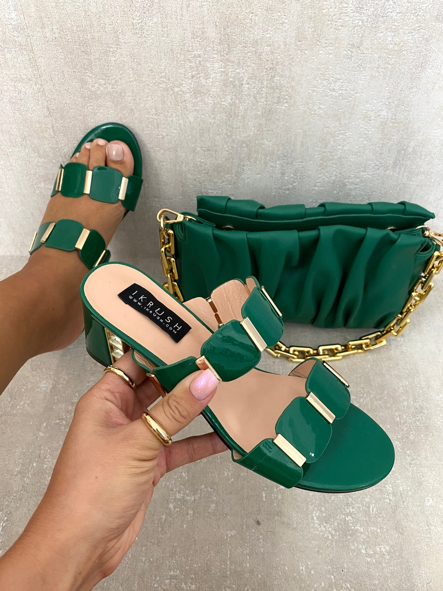 Kenike two strap block heels alternate side view