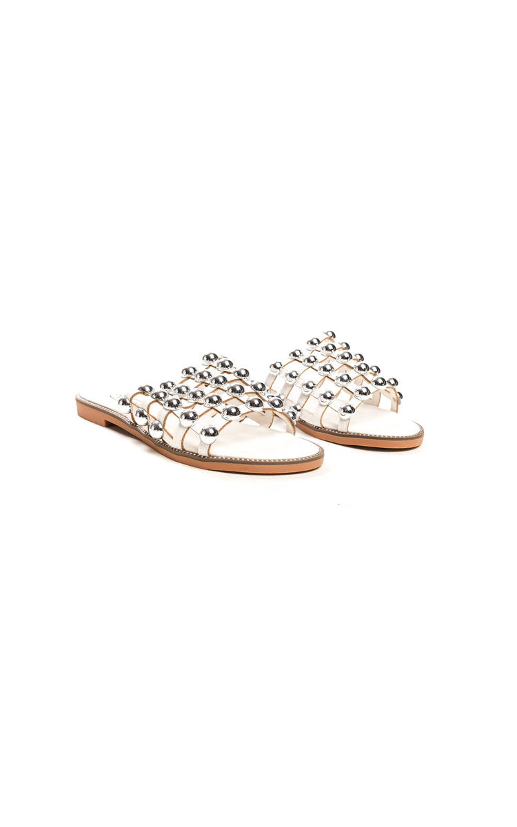 Kenike studded caged sandals colour variant view