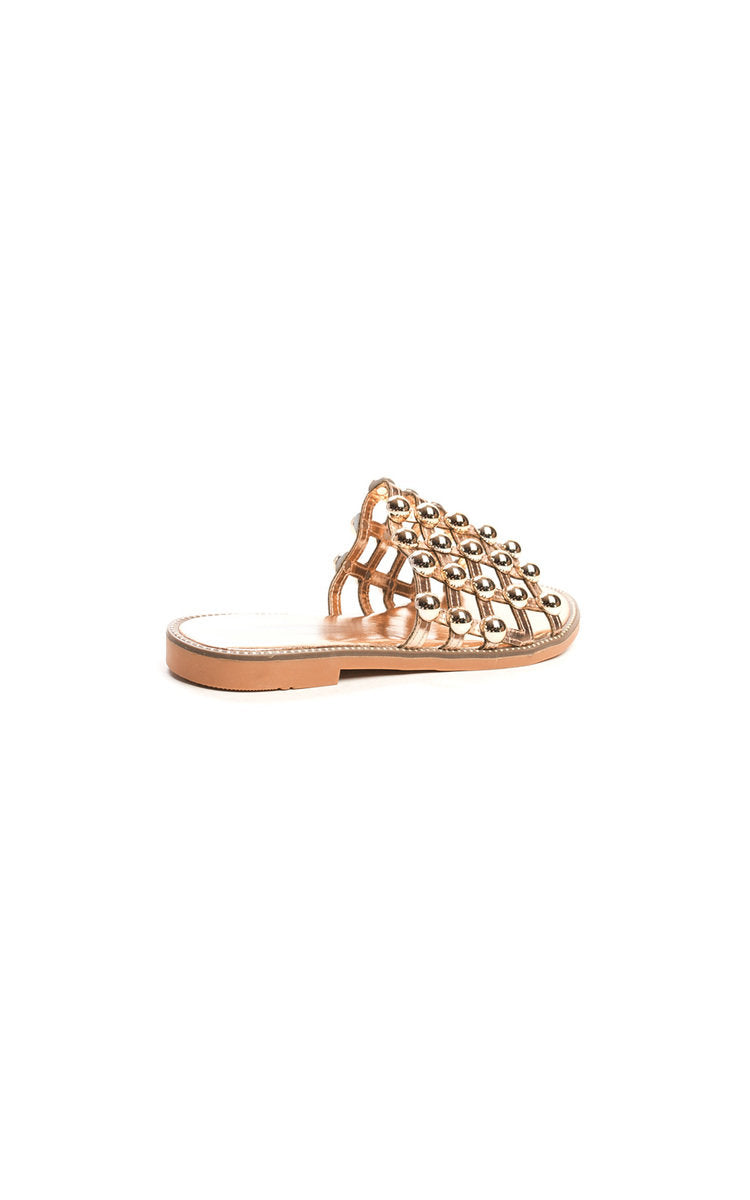 Kenike studded open toe sandals side detail