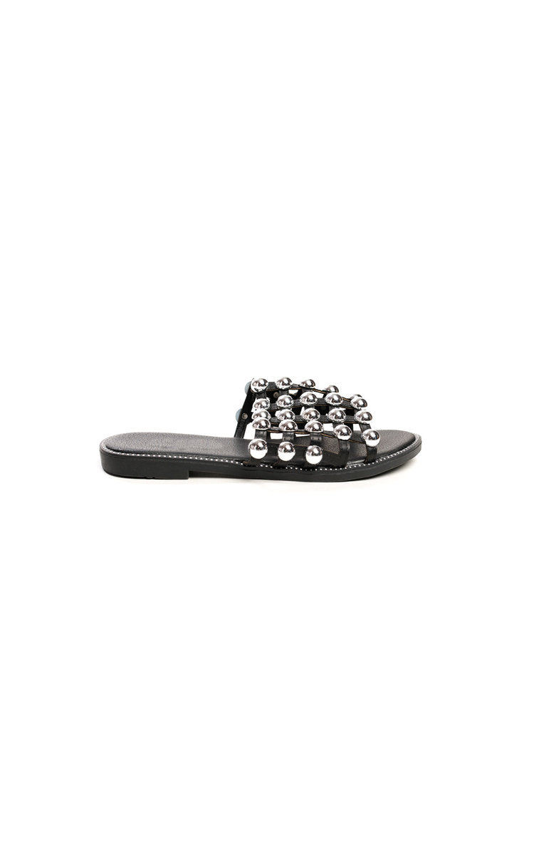 Kenike studded caged sandals final side detail