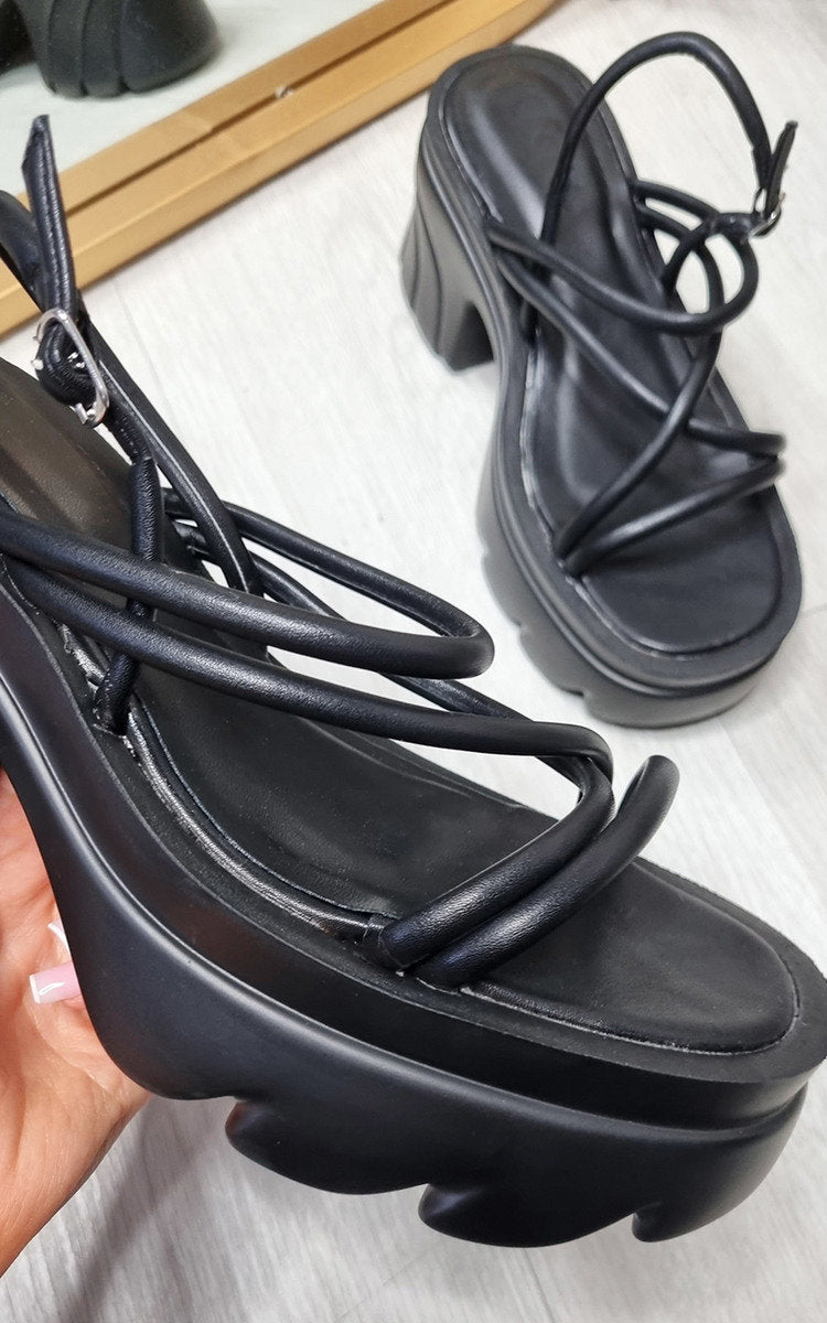 Kenike faux leather platform sandals alternate colour view