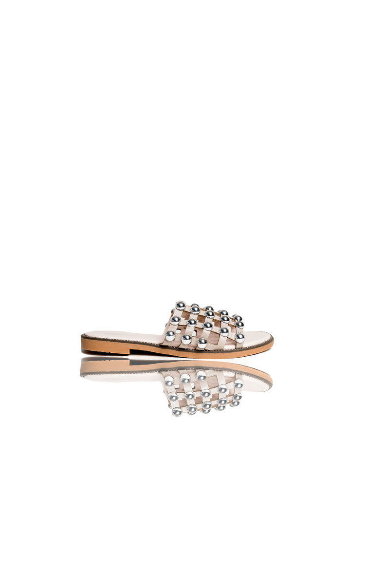 Kenike studded caged sandals lifestyle view