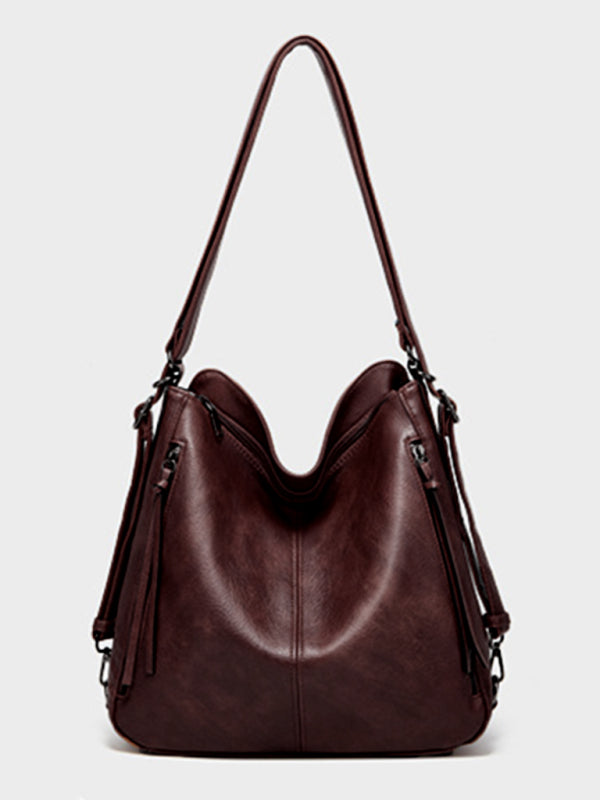 Kenike wine red trend shoulder tote messenger bag variant