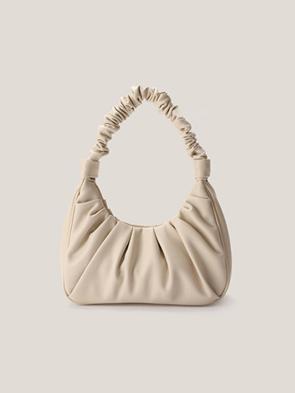 Kenike cracker khaki cloud pleat underarm baguette bag variant