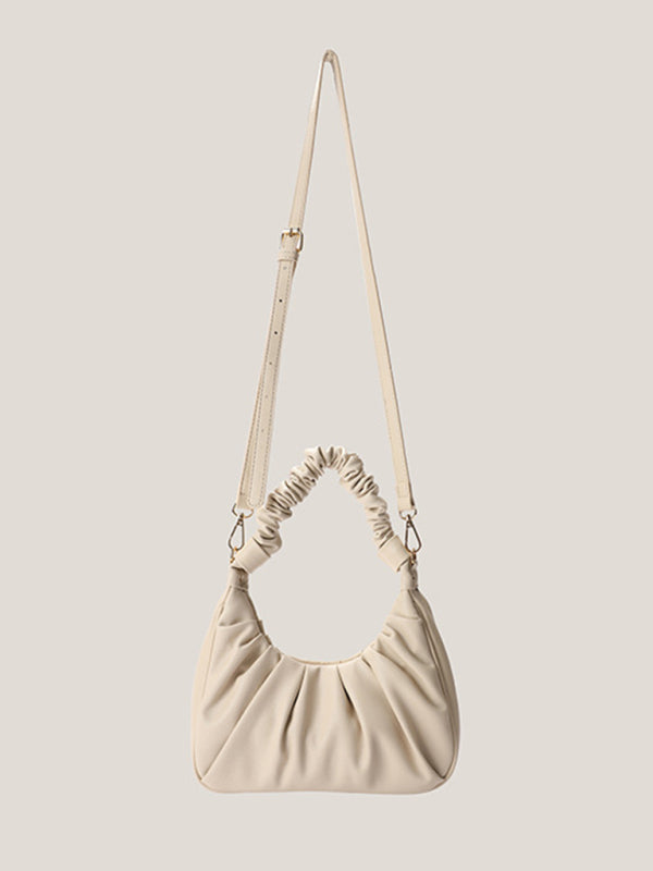 Kenike cloud pleat baguette bag fabric texture detail