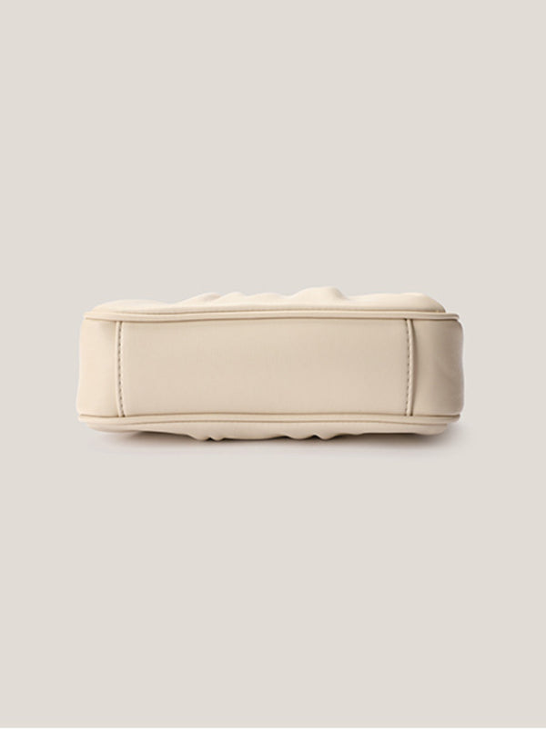 Kenike khaki cloud pleat shoulder bag close-up