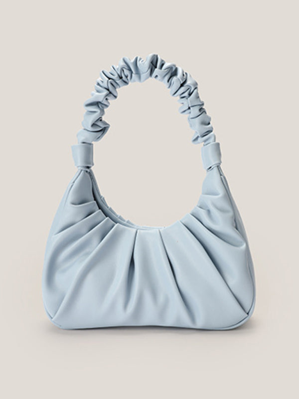 Kenike blue cloud pleat underarm baguette bag variant
