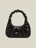 Kenike black cloud pleat underarm baguette bag variant