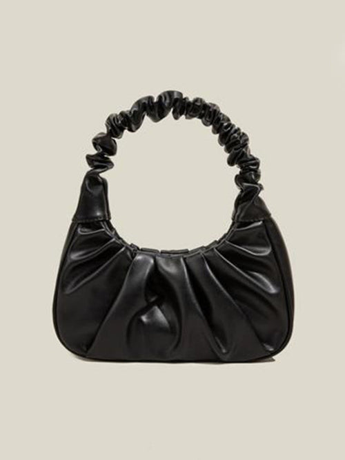 Kenike black cloud pleat underarm baguette bag variant
