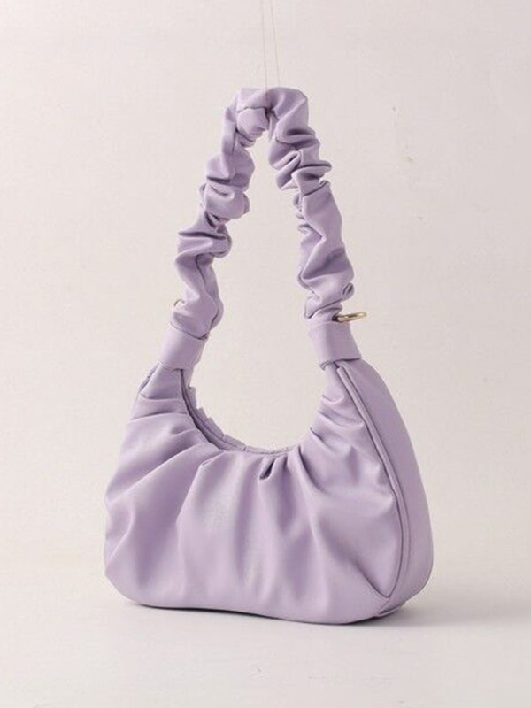 Kenike purple cloud pleat underarm baguette bag variant