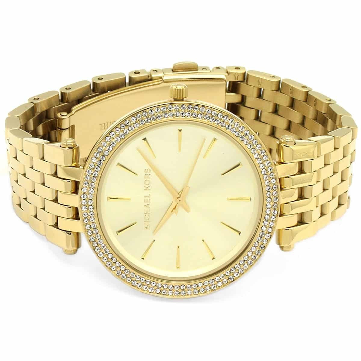 Michael Kors MK3191 gold dial close-up