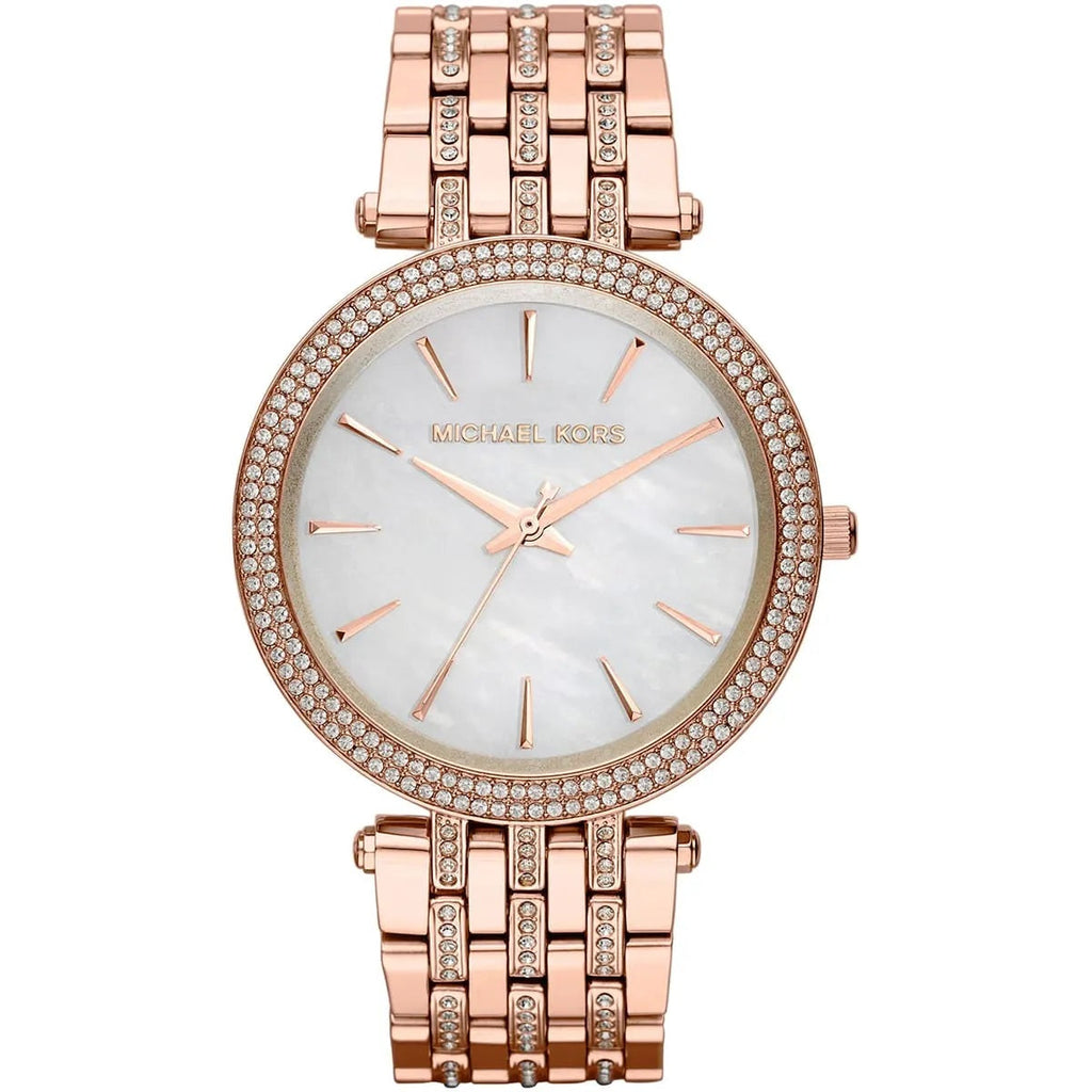 Michael Kors MK3220 Darci mother of pearl dial close-up