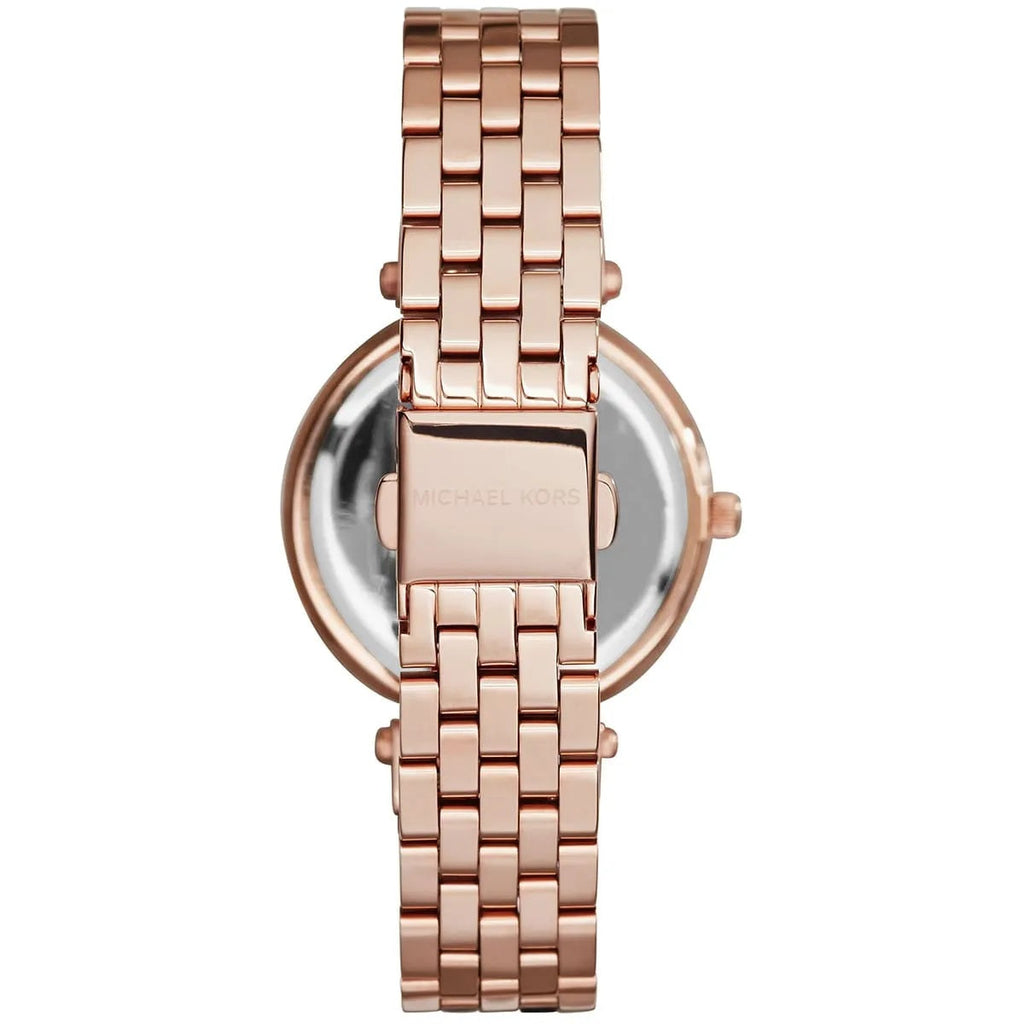 Michael Kors MK3366 rose gold watch back view