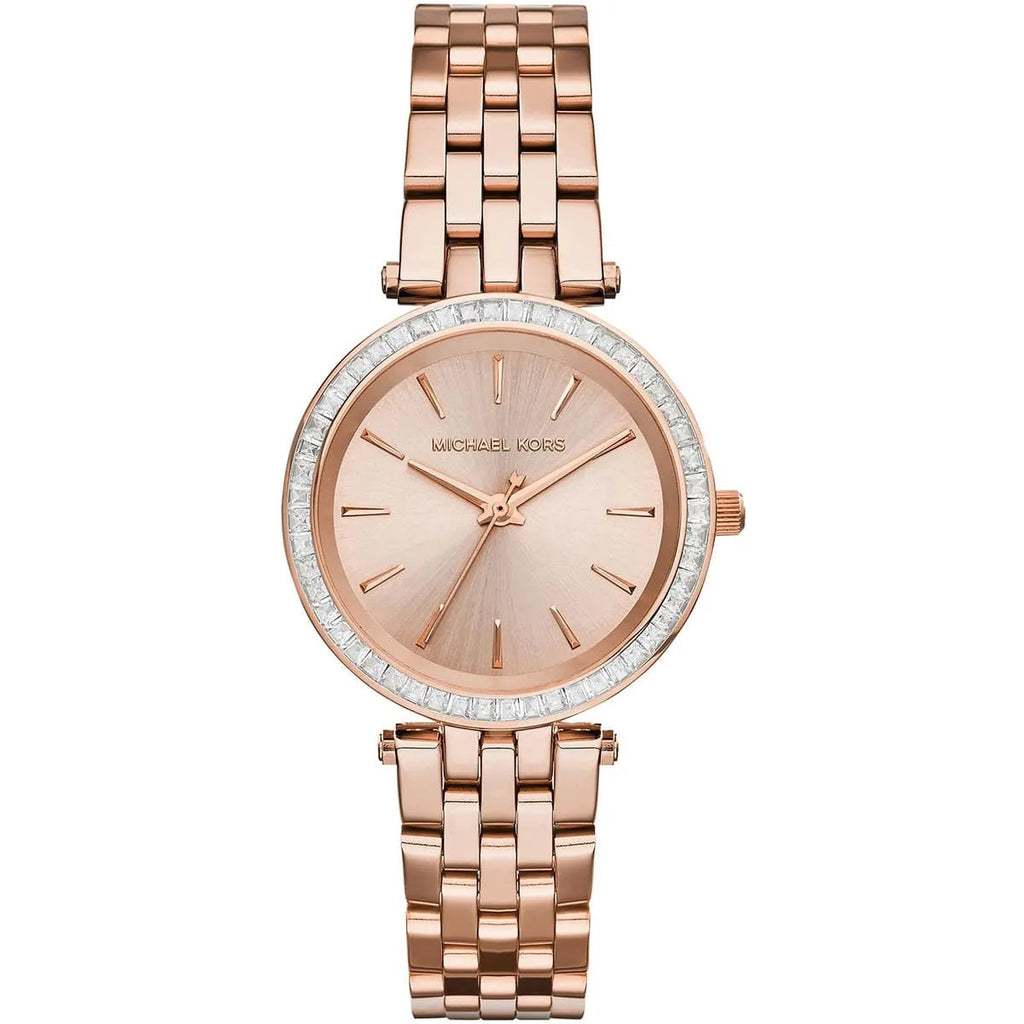 Michael Kors MK3366 Mini Darci rose gold watch front view
