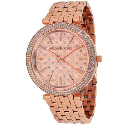Michael Kors MK3399 crystal dial watch close-up