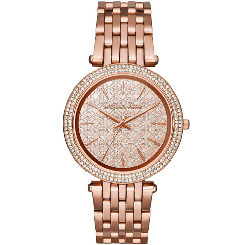 Michael Kors MK3399 Darci rose gold crystal watch front view