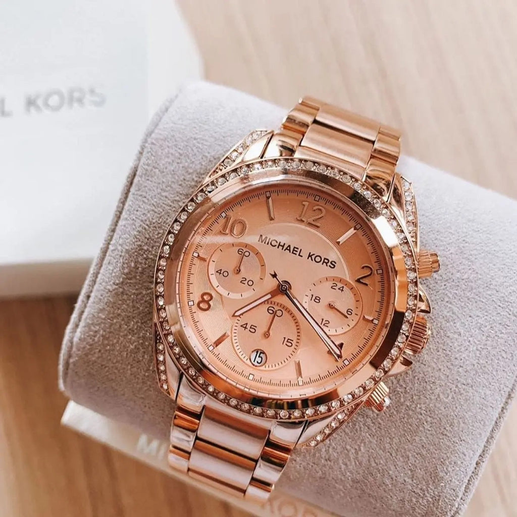 Michael Kors MK5263 rose gold watch with box and cushion