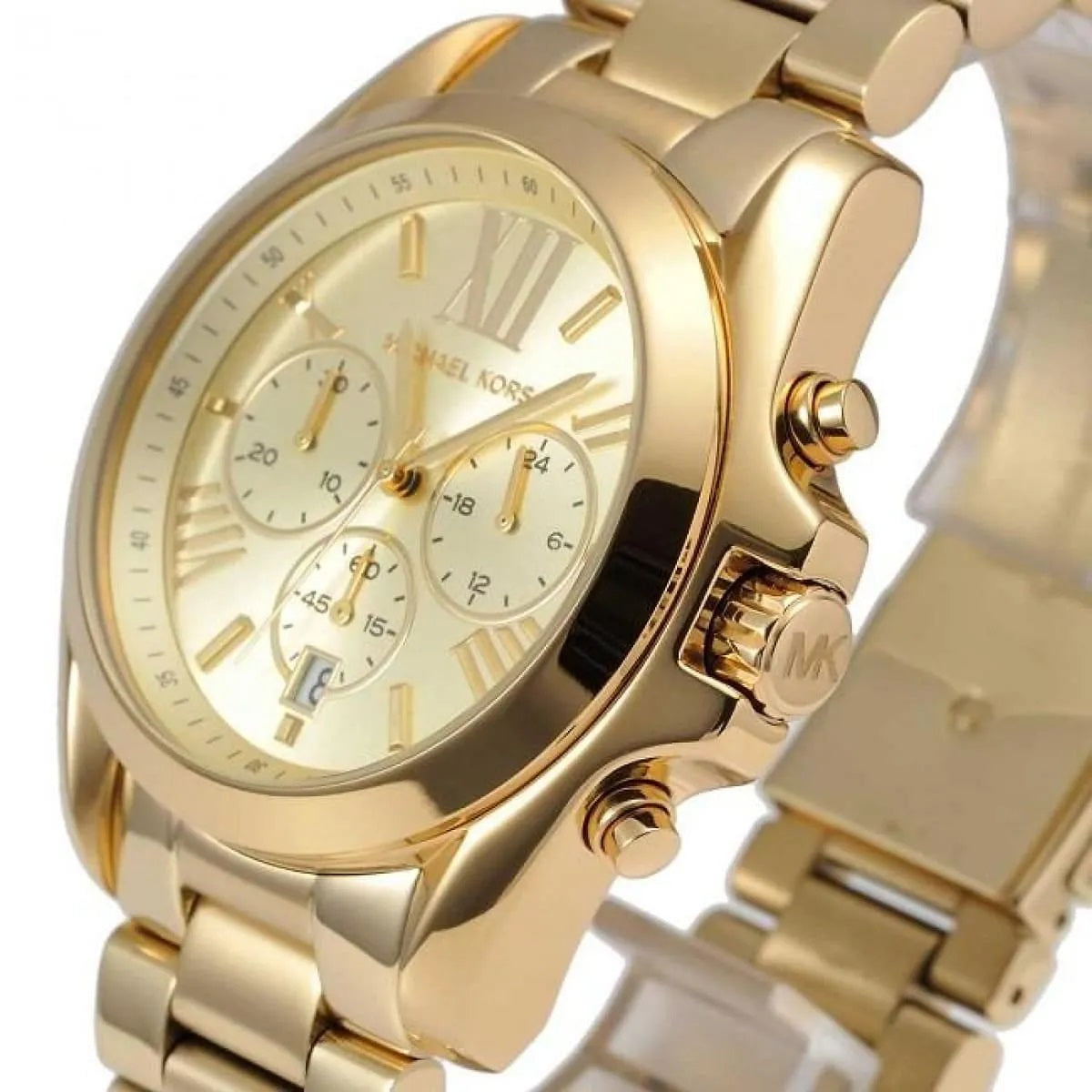 Michael Kors MK5605 gold dial close-up
