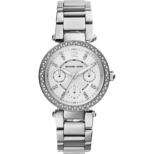 Michael Kors MK5615 Mini Parker silver watch front view