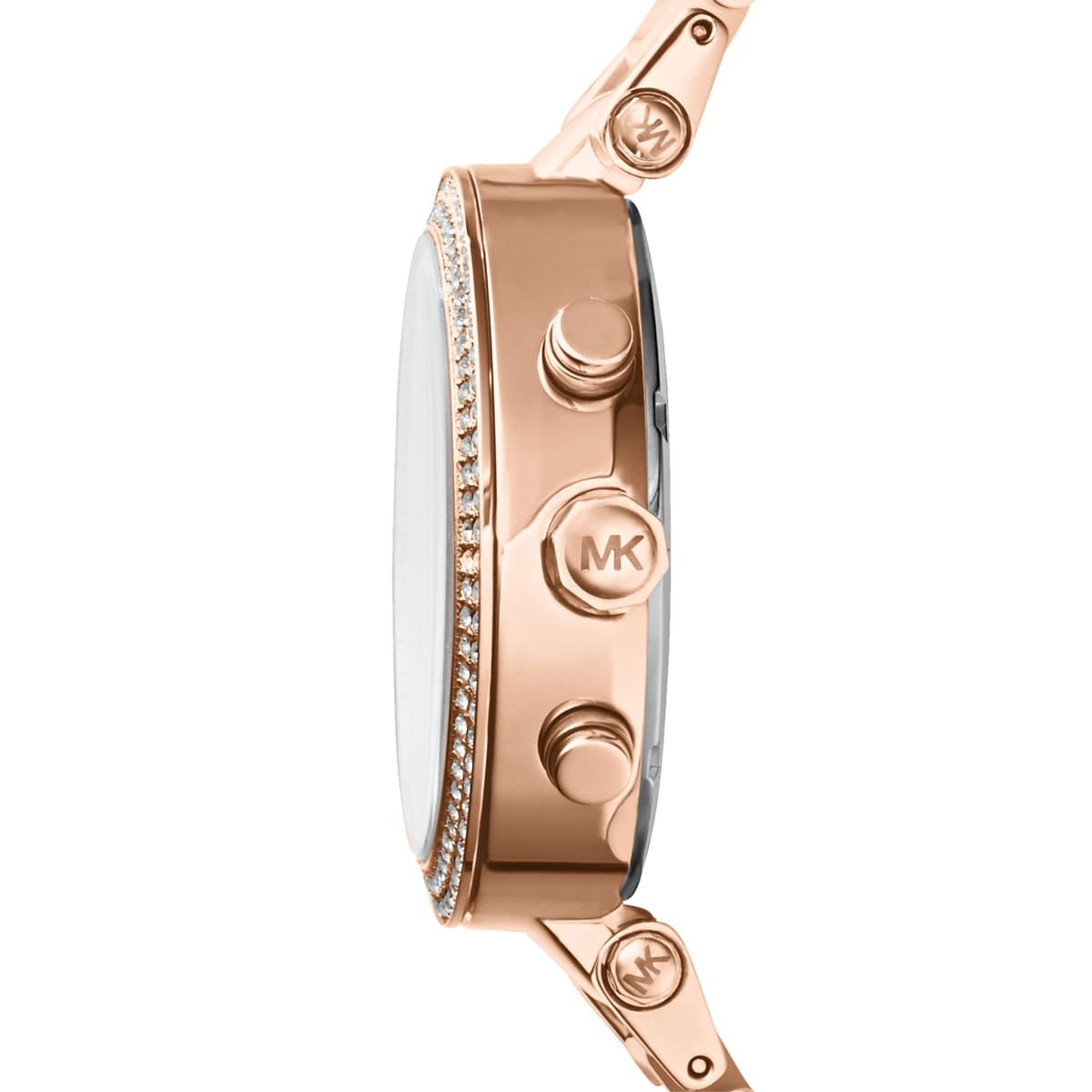 Michael Kors MK5896 rose gold watch side view