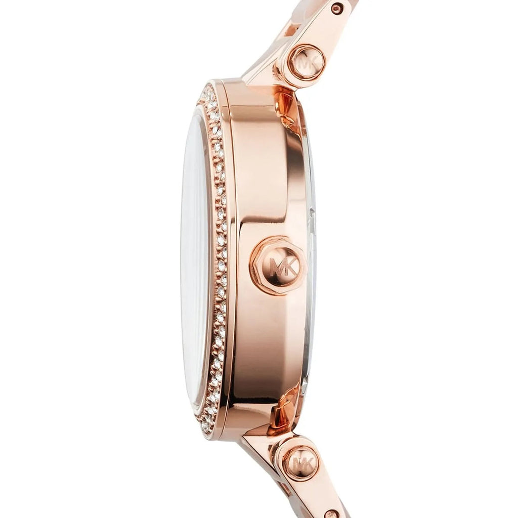 Michael Kors MK6110 rose gold watch side view