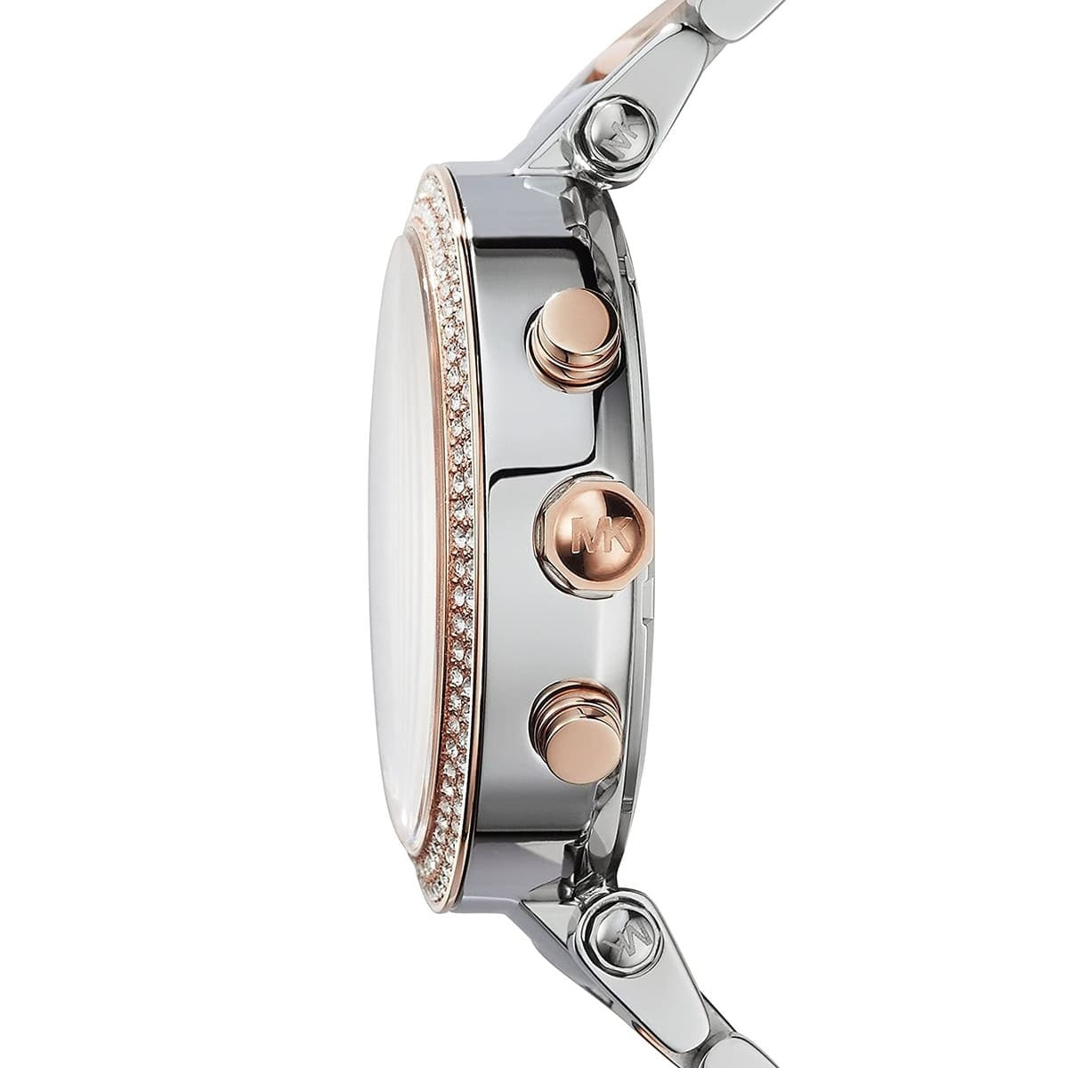 Michael Kors MK6141 two-tone strap watch side view