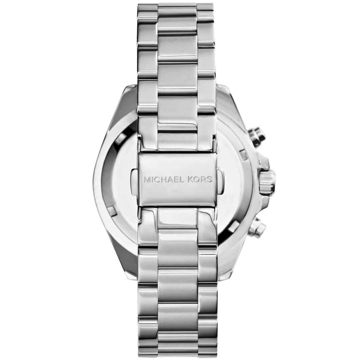 Michael Kors MK6174 silver watch clasp and back view