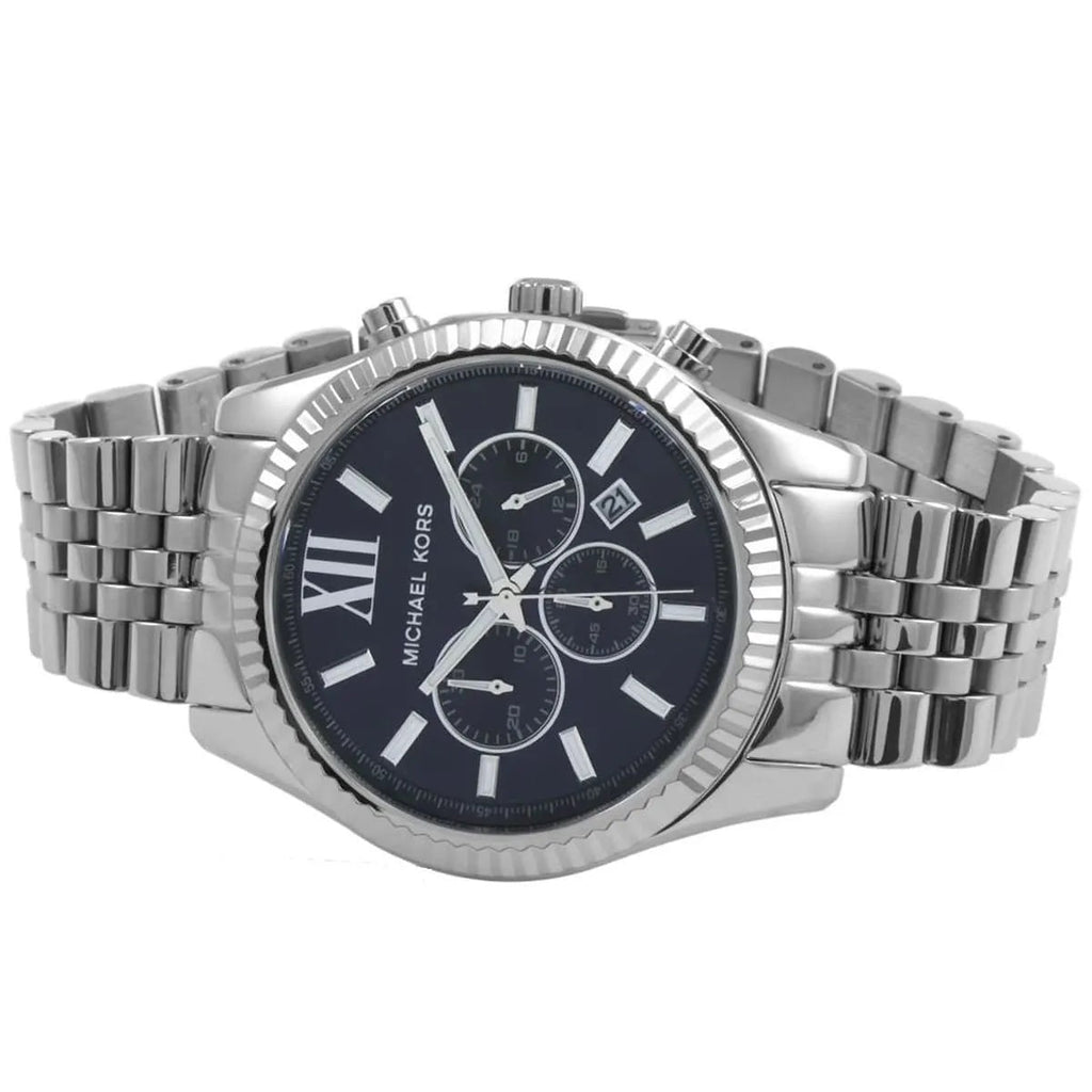Michael Kors MK8280 blue dial close-up