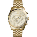 Michael Kors MK8281 Lexington gold watch front view with gold dial