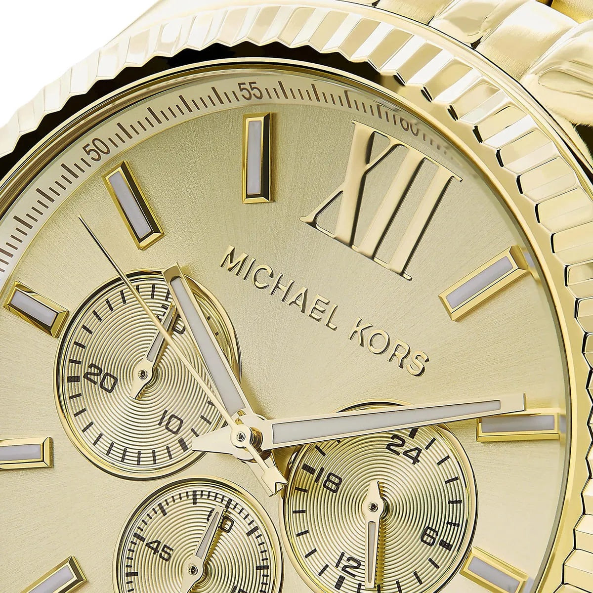 Michael Kors MK8281 gold dial close-up