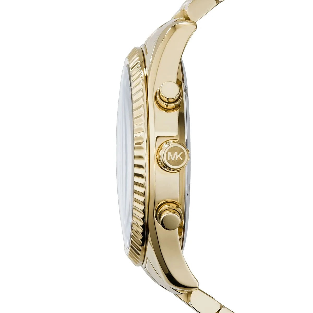 Michael Kors MK8286 gold stainless steel watch side view