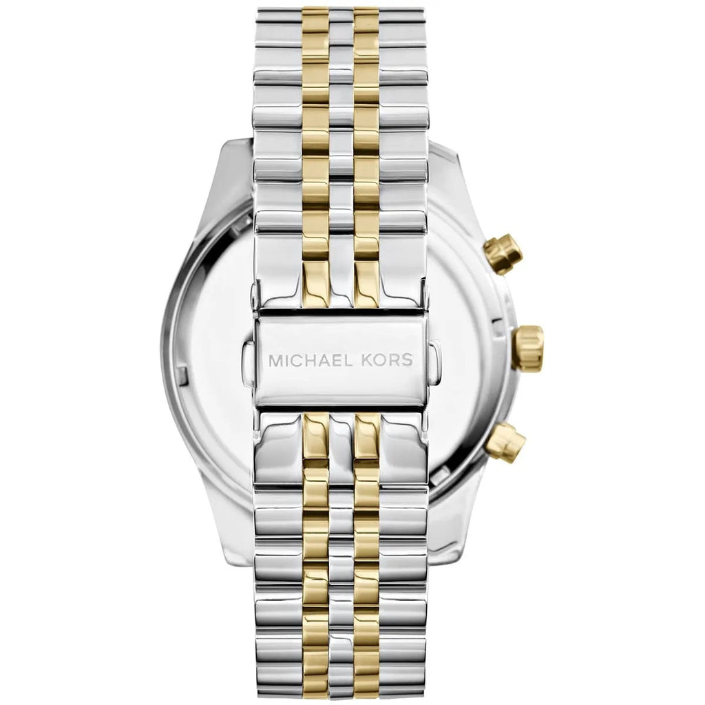 Michael Kors MK8344 two-tone silver and gold watch clasp view