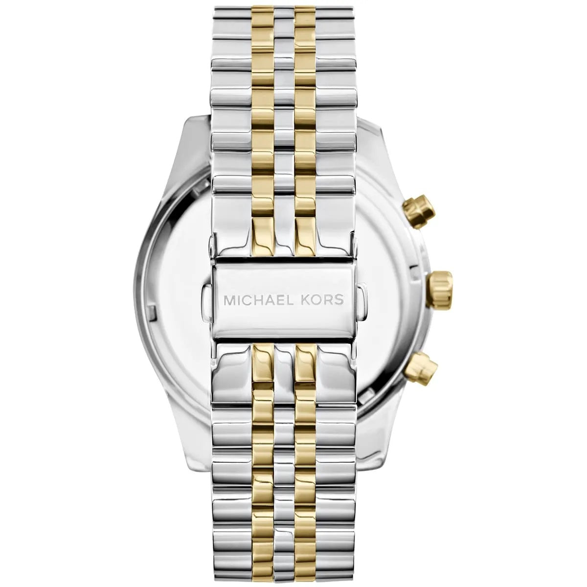 Michael Kors MK8344 two-tone silver and gold watch clasp view