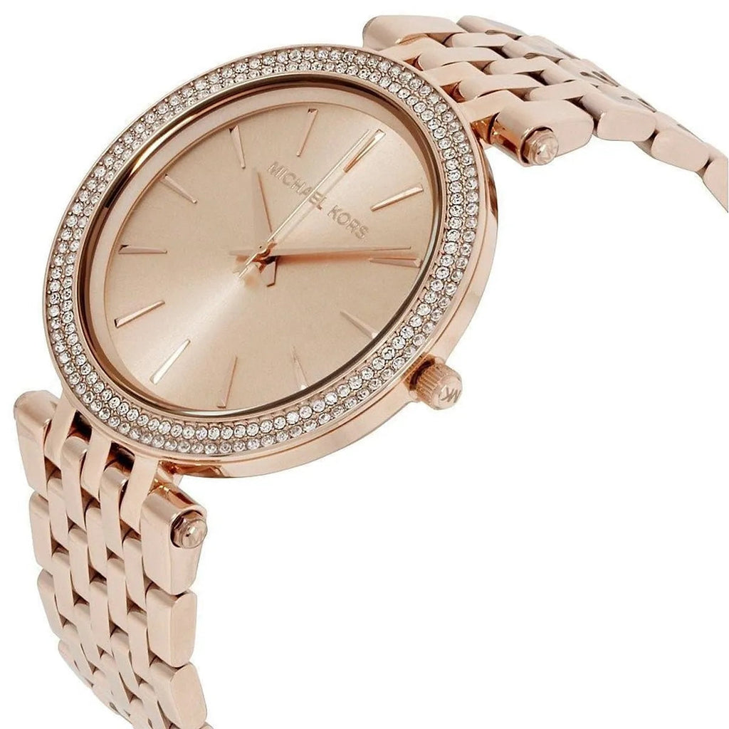 Michael Kors MK3192 rose gold straps close-up