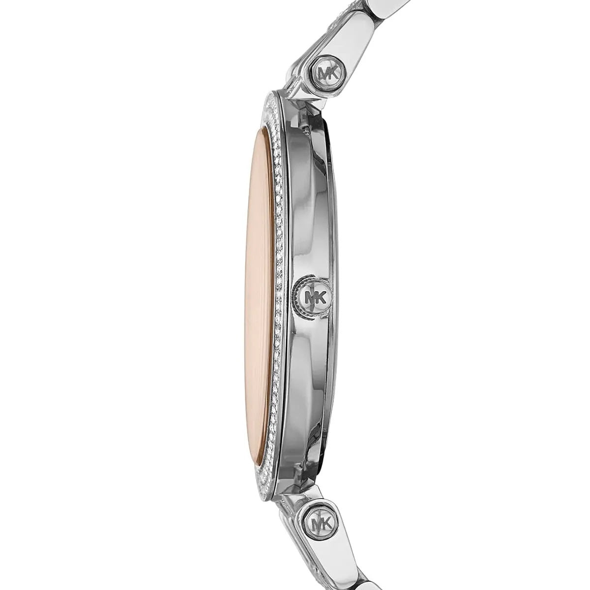 Michael Kors MK3218 silver watch side profile