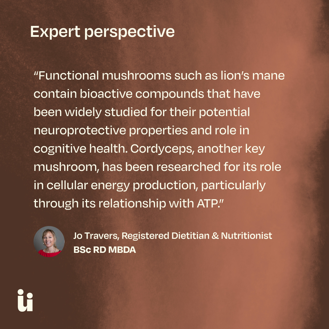 Mushroom gummies expert quote information graphic