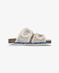 Nuoceans FLUFF recycled vegan felt indoor sandal in grey white main product image