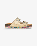 Nuoceans PEBBLE recycled vegan leather sandal in beige main product image