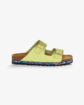 Nuoceans MATCHA recycled vegan leather sandal in green main product image