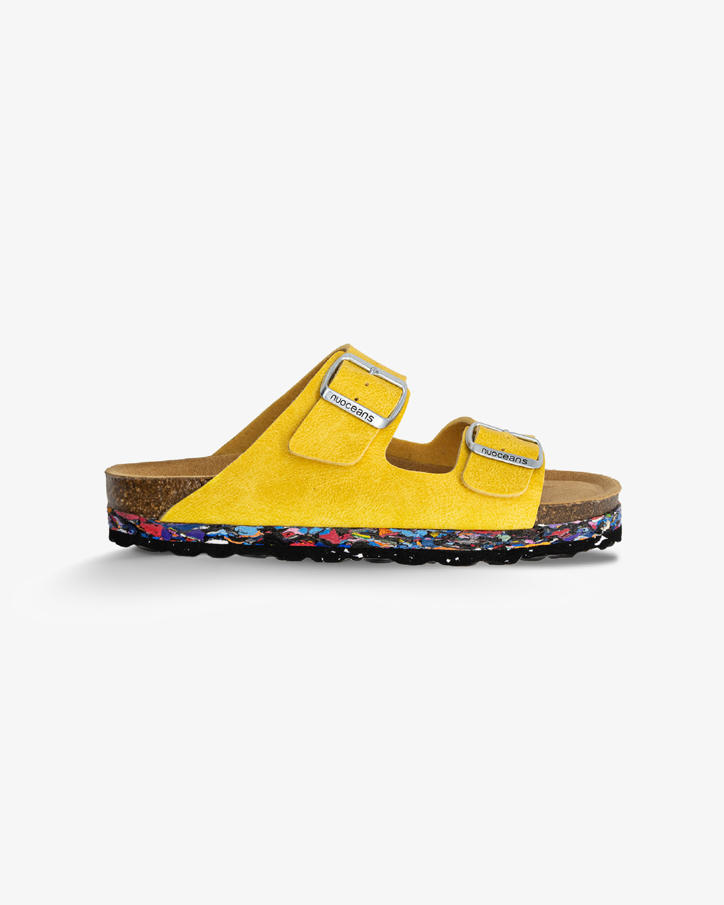 Nuoceans YUZU recycled vegan leather sandal in yellow main product image