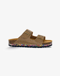 Nuoceans COCO recycled palm fibre sandal in palm brown main product image