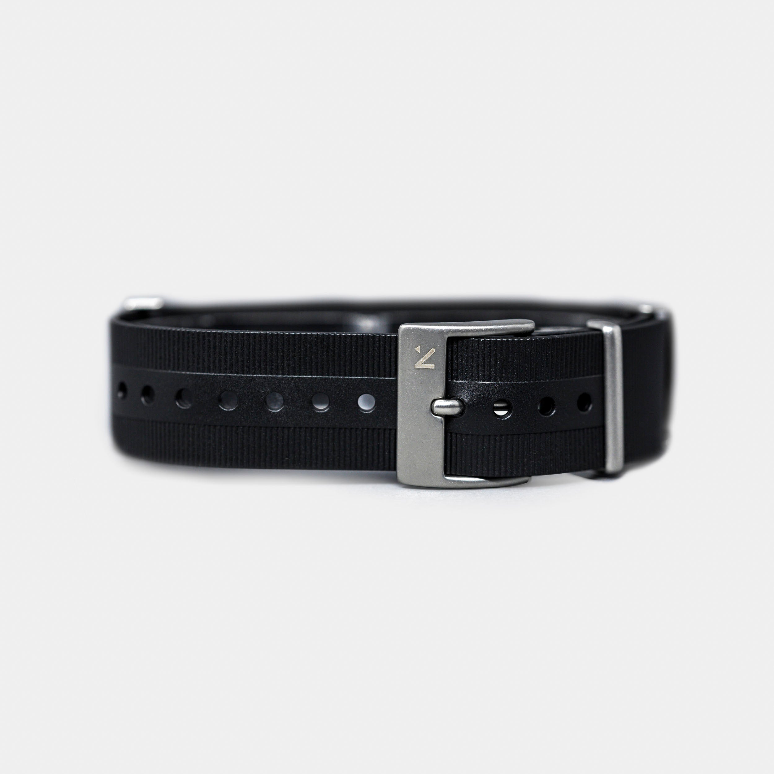 Rotate North black rubber NATO watch strap