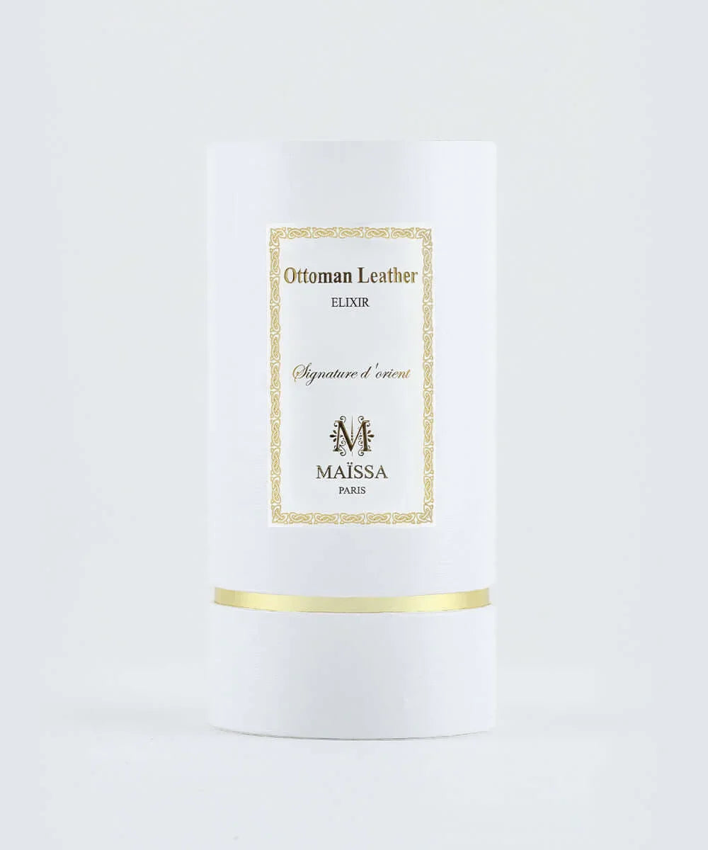 Maïssa Ottoman Leather Extrait de Parfum 100ml luxury bottle detail