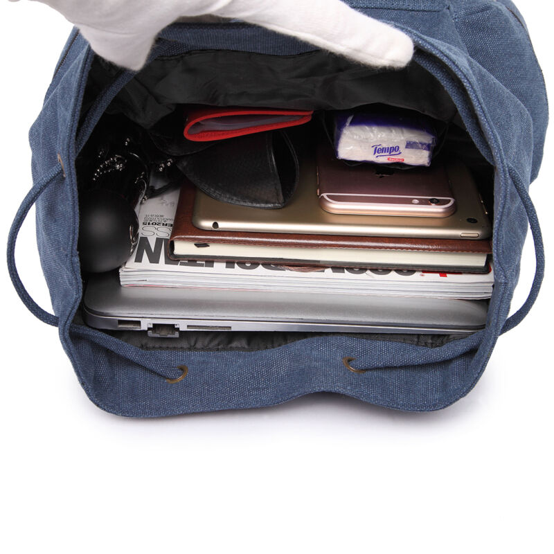 Kenike navy unisex backpack rear panel view