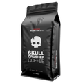 Skull Crusher high caffeine dark roast coffee in ground or whole bean options