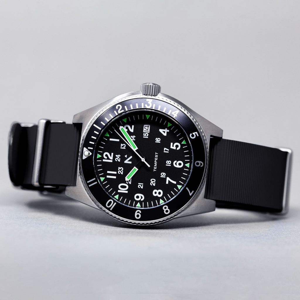 Rotate North Tempest Quartz Navigator watch side profile