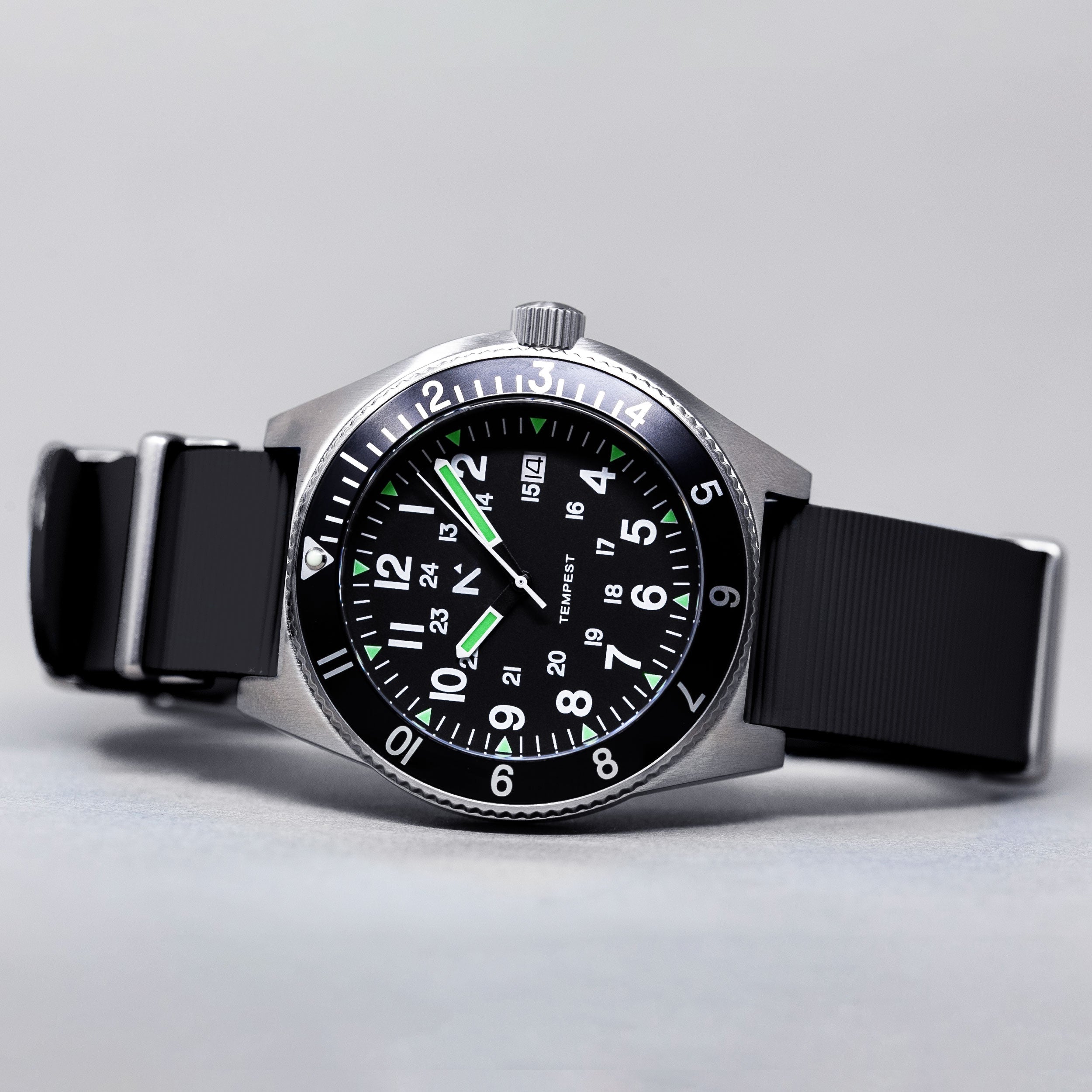 Rotate North Tempest Quartz Navigator watch side profile