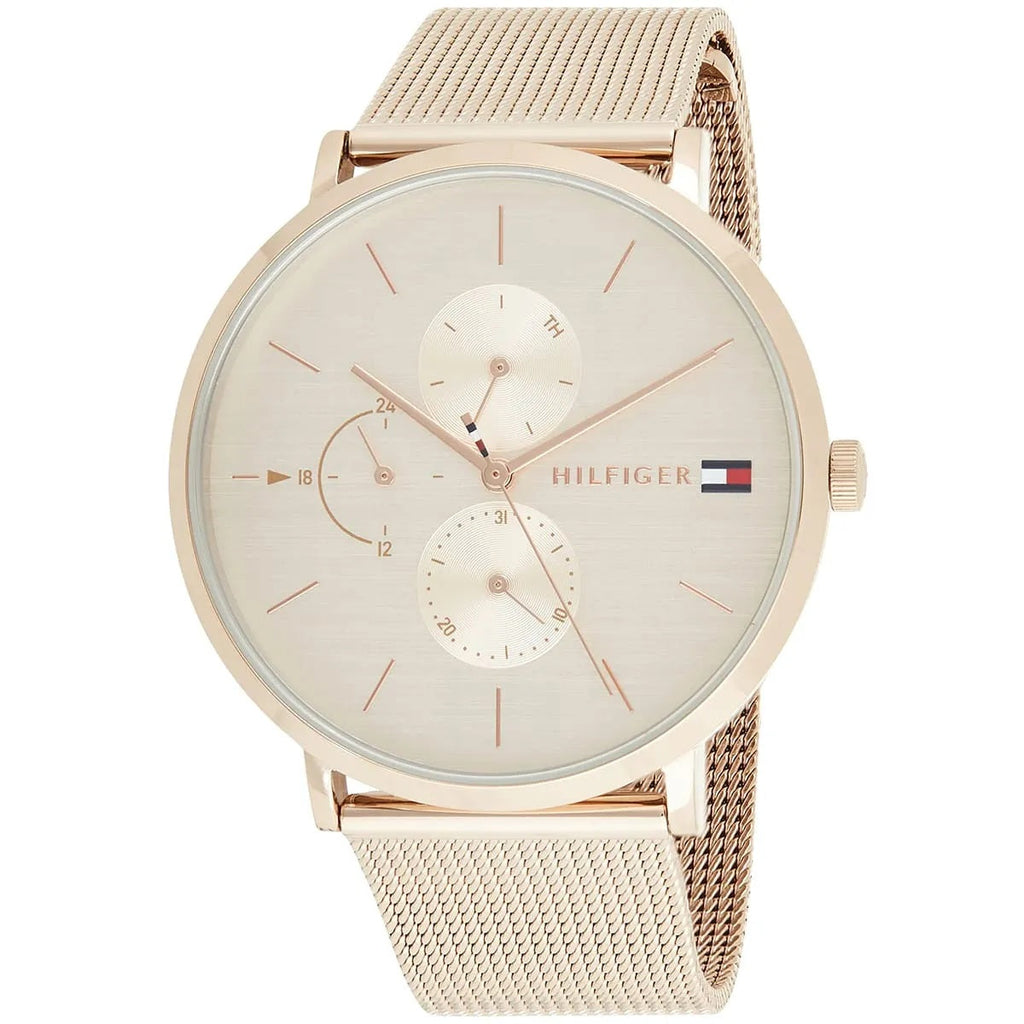 Tommy Hilfiger 1781944 rose gold dial close-up