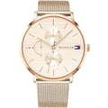 Tommy Hilfiger 1781944 Jenna rose gold mesh watch front view